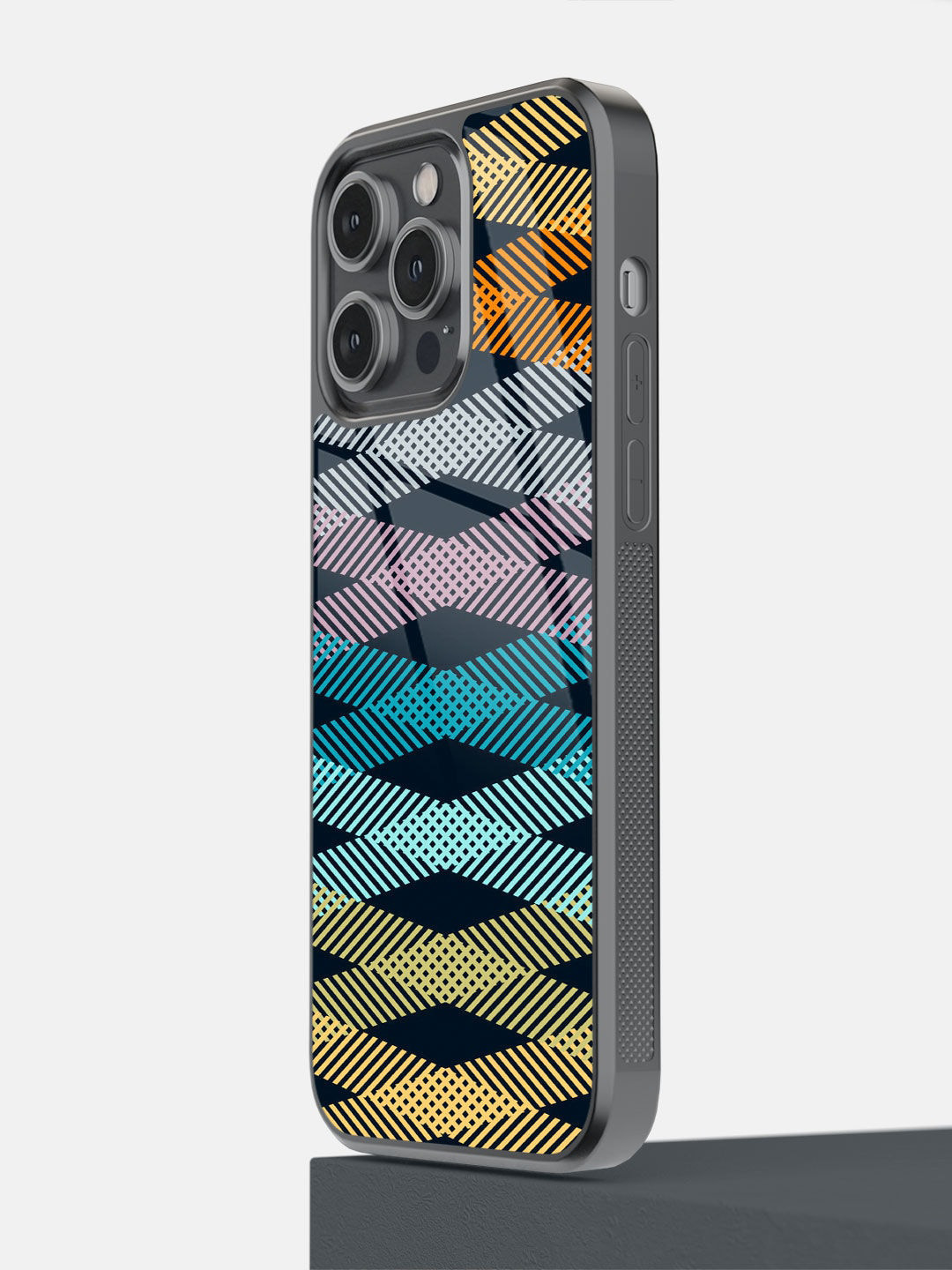 

macmerise Black & Blue Intertwined Printed iPhone 14 Pro Max Back Case