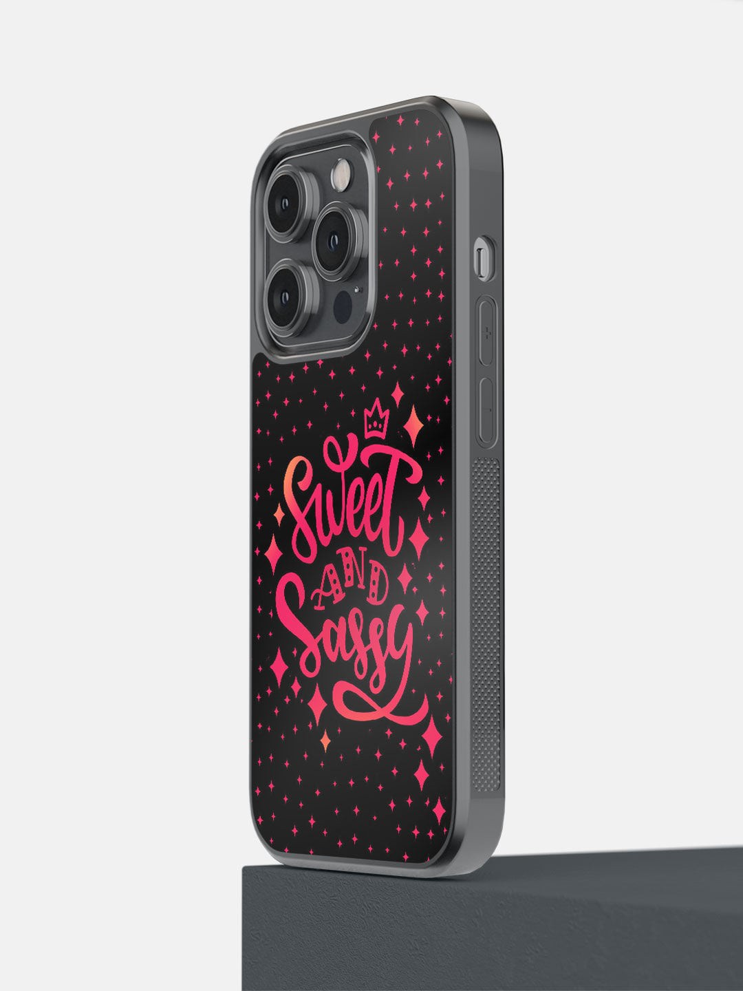 

macmerise Black Sweet And Sassy Design iPhone 14 pro Back Cover