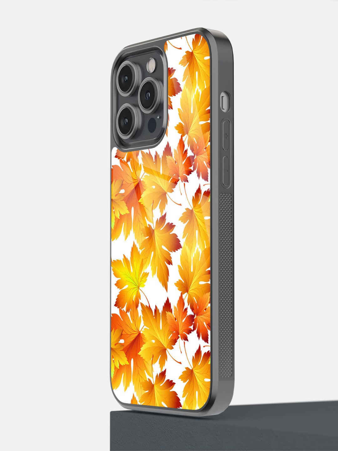 

macmerise White & Yellow SK Autumn Embrace iPhone 14 Pro Max Bumper Back Case