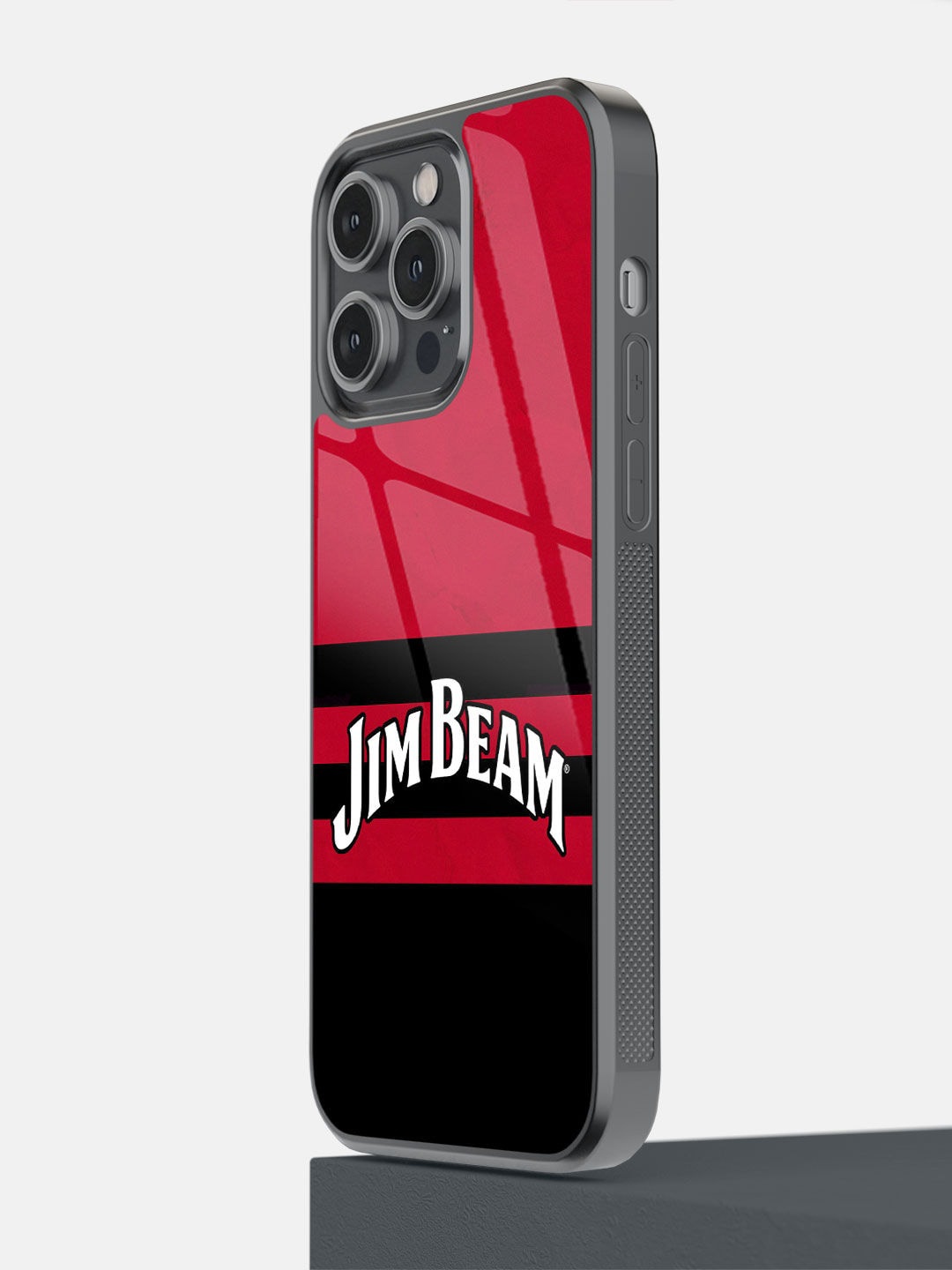 

macmerise Red & Black Jim Beam Stripes Printed iPhone 14 Pro Max Bumper Case