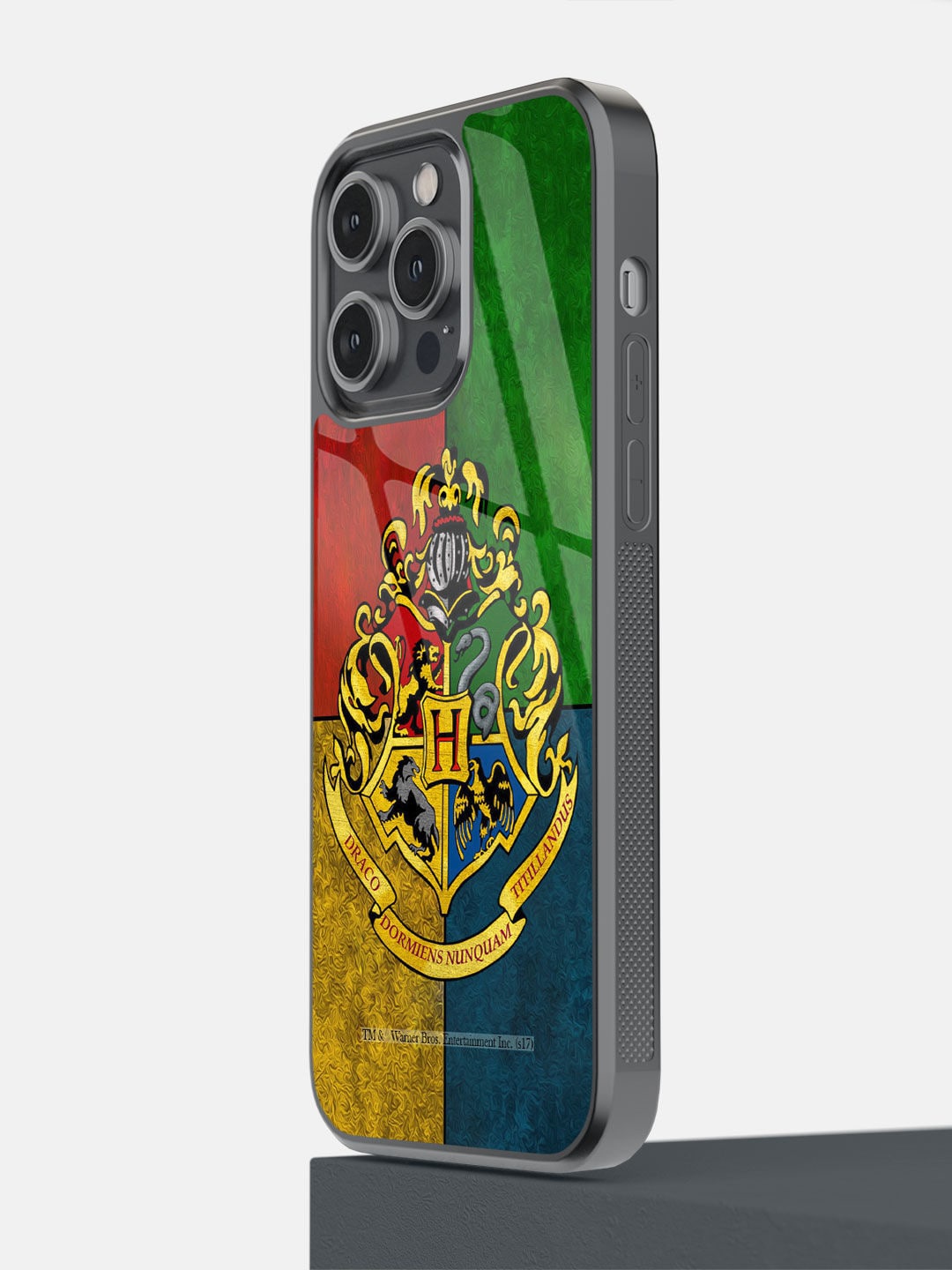 

macmerise Yellow & Green Printed Hogwarts Sigil iPhone 14 Pro Max Phone back Case