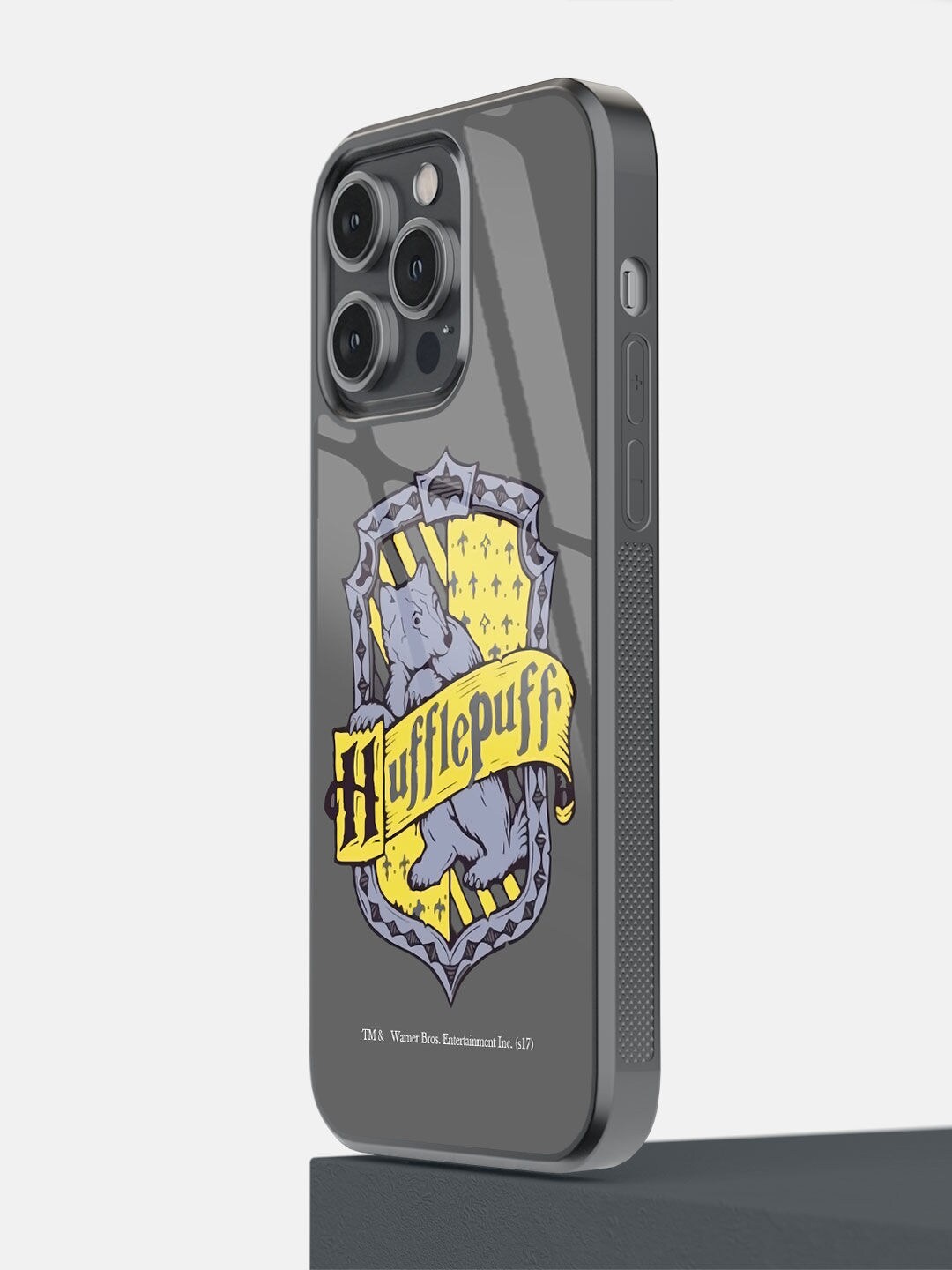 

macmerise Grey Crest Hufflepuff Design iPhone 14 pro Max Back Cover