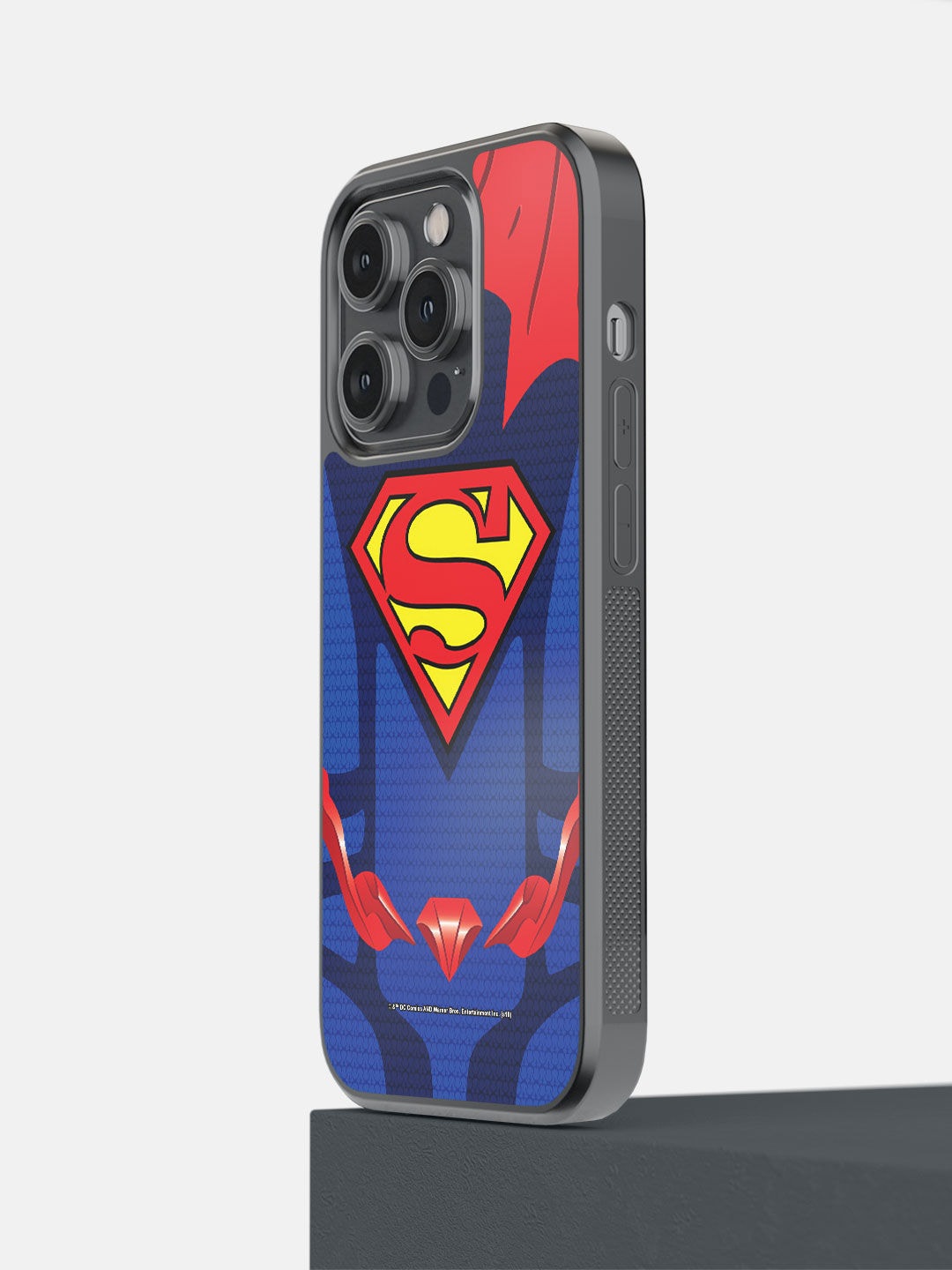 

macmerise Blue & Red Superman Suit up Printed iPhone 14 Pro Max Bumper Case