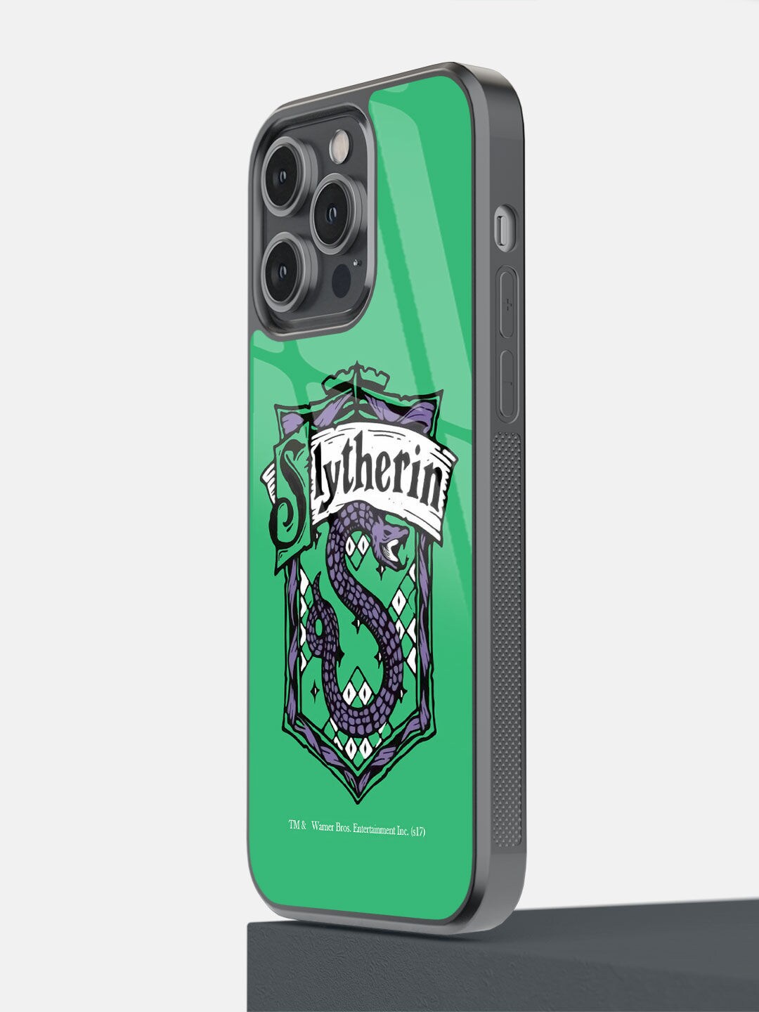 

macmerise Black Crest Slytherin Printed iPhone 14 Pro Max Bumper Case