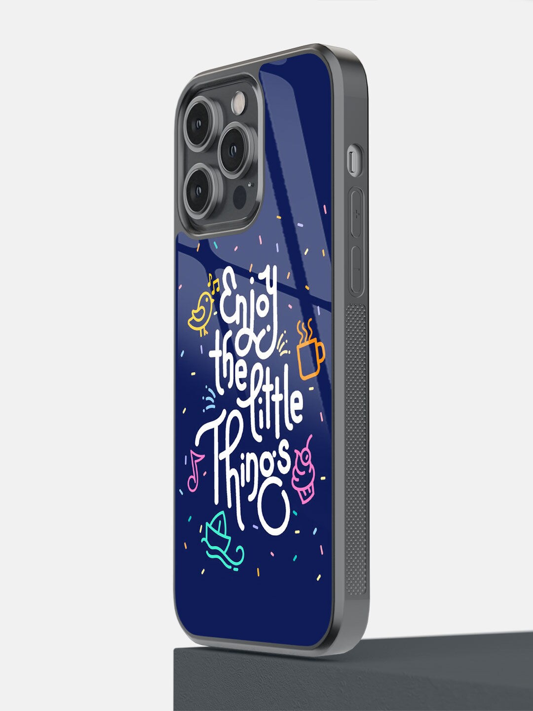 

macmerise Blue Enjoy The Little Things Printed iPhone 14 Pro Max Bumper Case