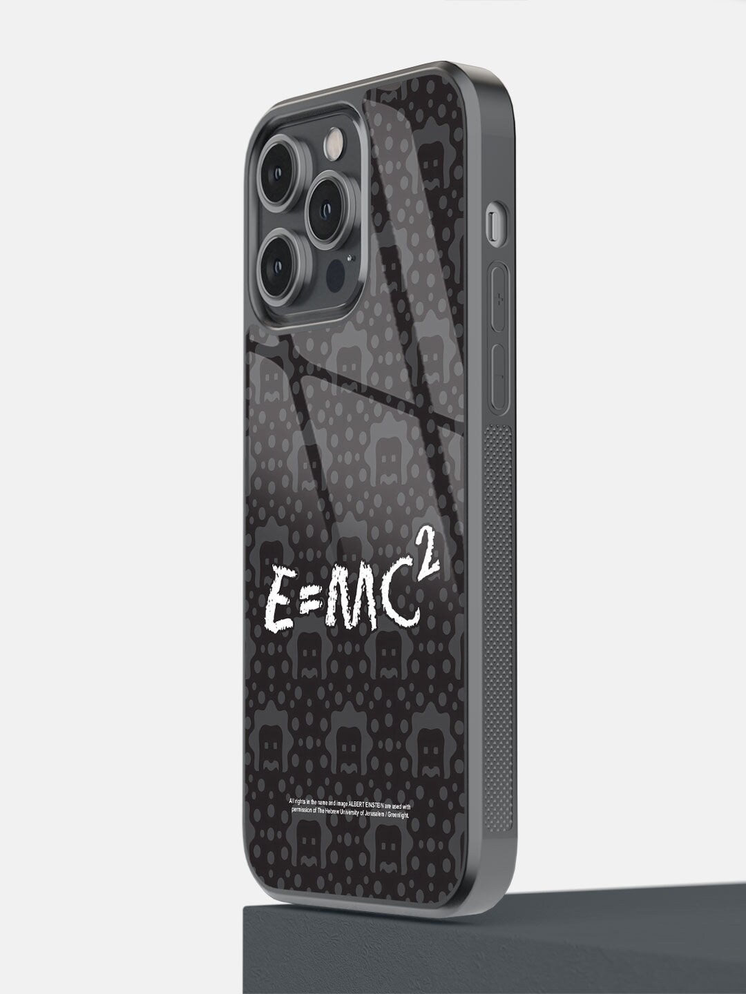 

macmerise Black E Is Equal To MC Square Printed iPhone 14 Pro Max Bumper Case