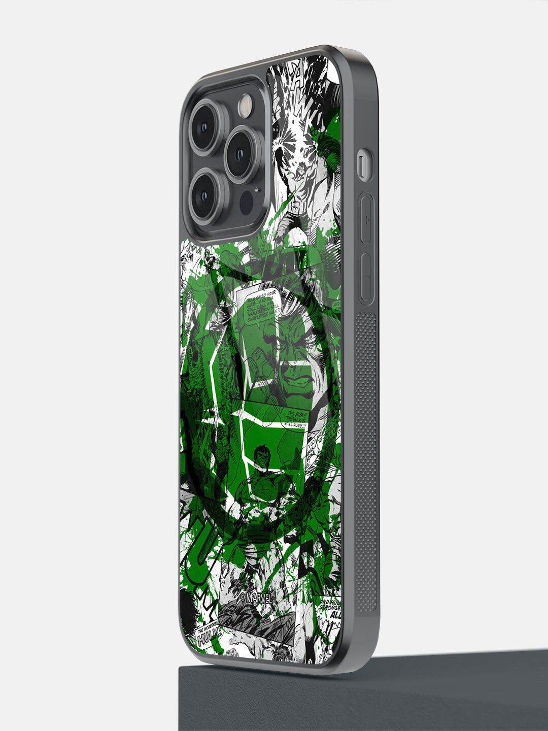 

macmerise Green & White Printed Splash Out Hulk Fist iPhone 14 Pro Max