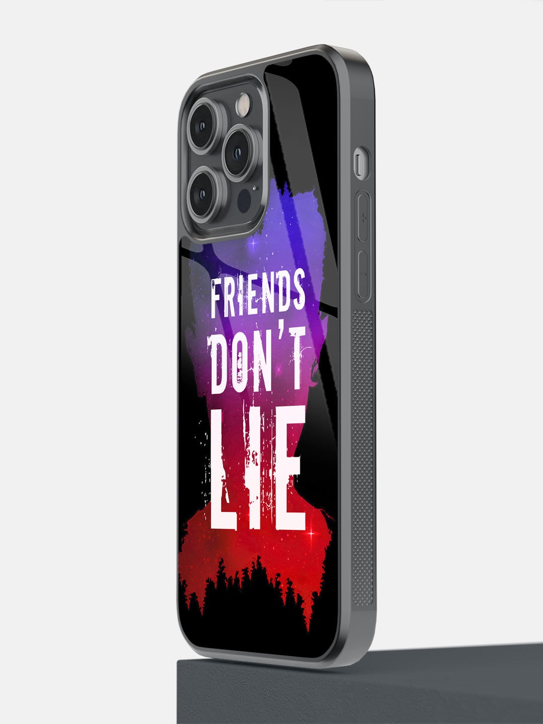 

macmerise Black Friends Dont Lie Printed iPhone 14 Pro Max Bumper Case