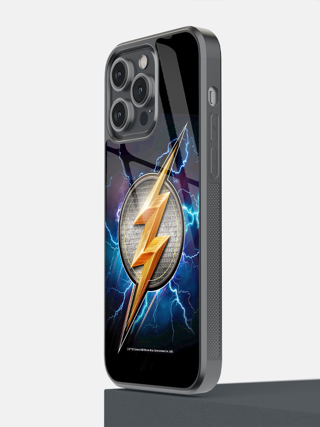

macmerise Blue & Black Flash Storm Printed iPhone 14 Pro Max Mobile Phone Case