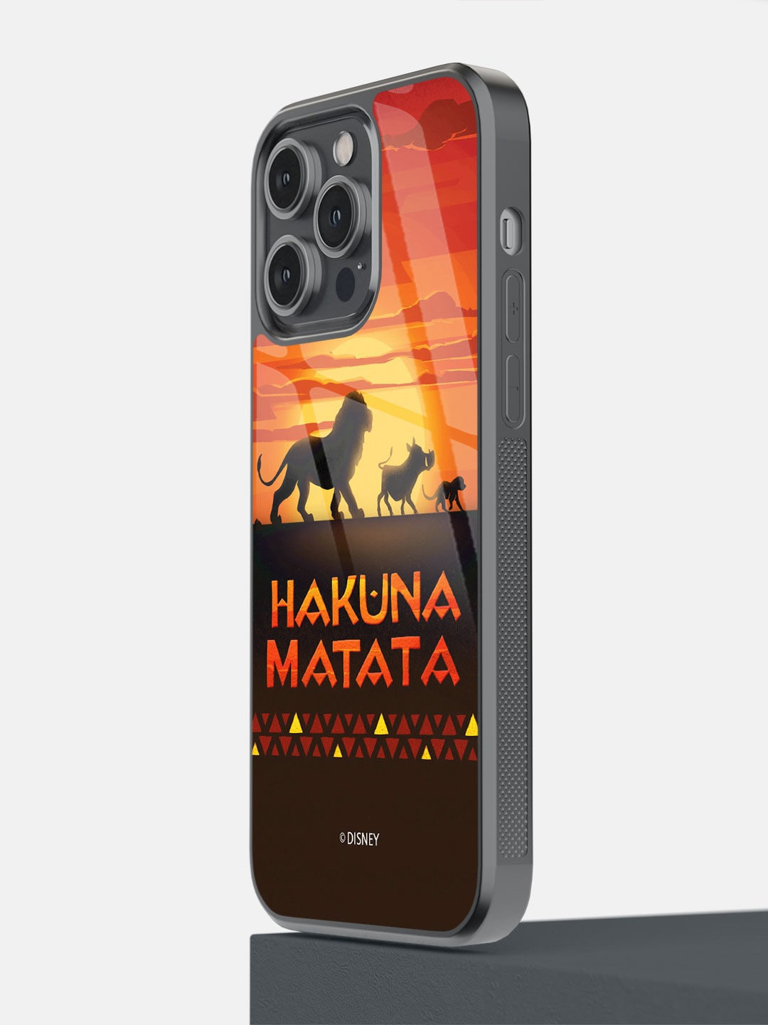 

macmerise Black & Yellow Hakuna Matata Printed iPhone 14 Pro Max Bumper Case