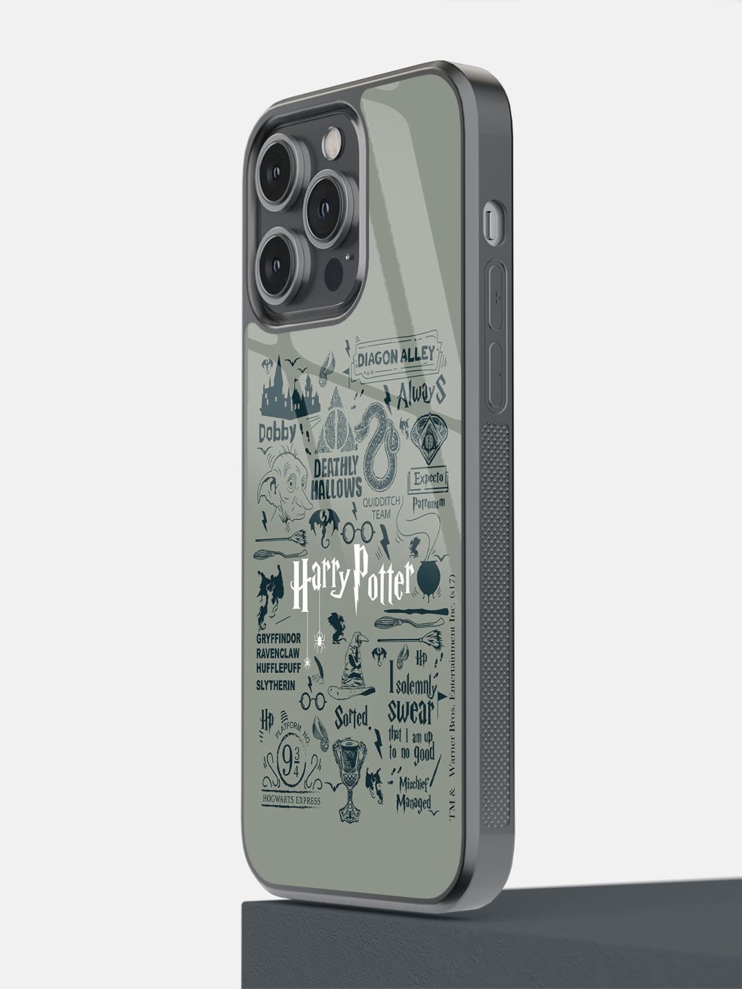 

macmerise Black & Grey Harry Potter Infographic Grey Printed iPhone 14 Pro Max Bumper Case