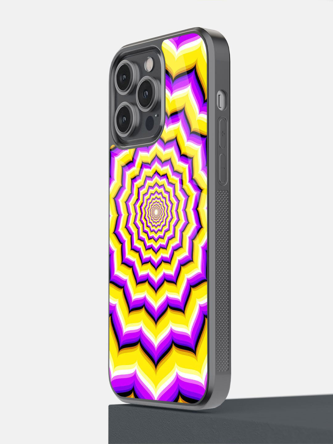 

macmerise Yellow & Purple Soul Gazing Design iPhone 14 pro Max Back Bumper Cover