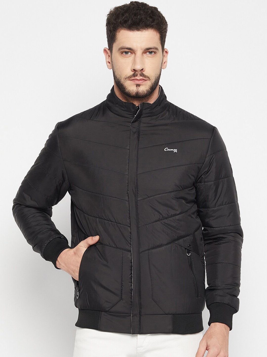 

Camey Men Black Lightweight Padded Jacket