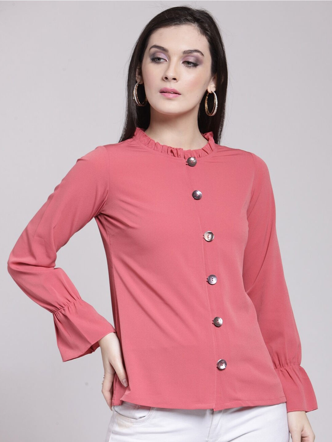 

plusS Pink Shirt Style Top