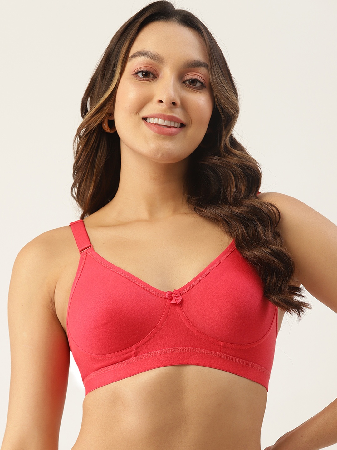 

DressBerry Non Padded Non Wired Bra, Coral