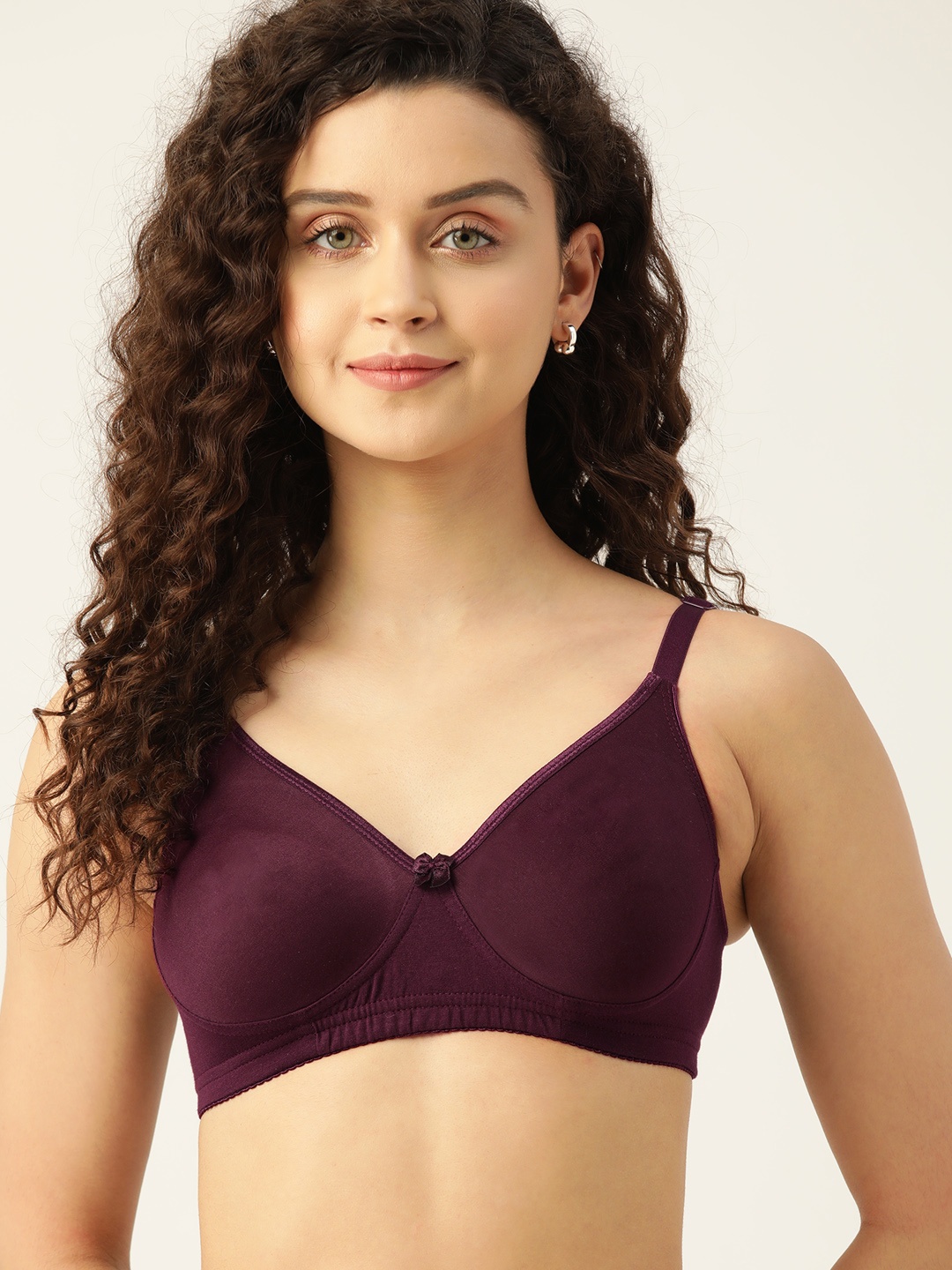 

DressBerry Knitted T-Shirt Bra, Maroon