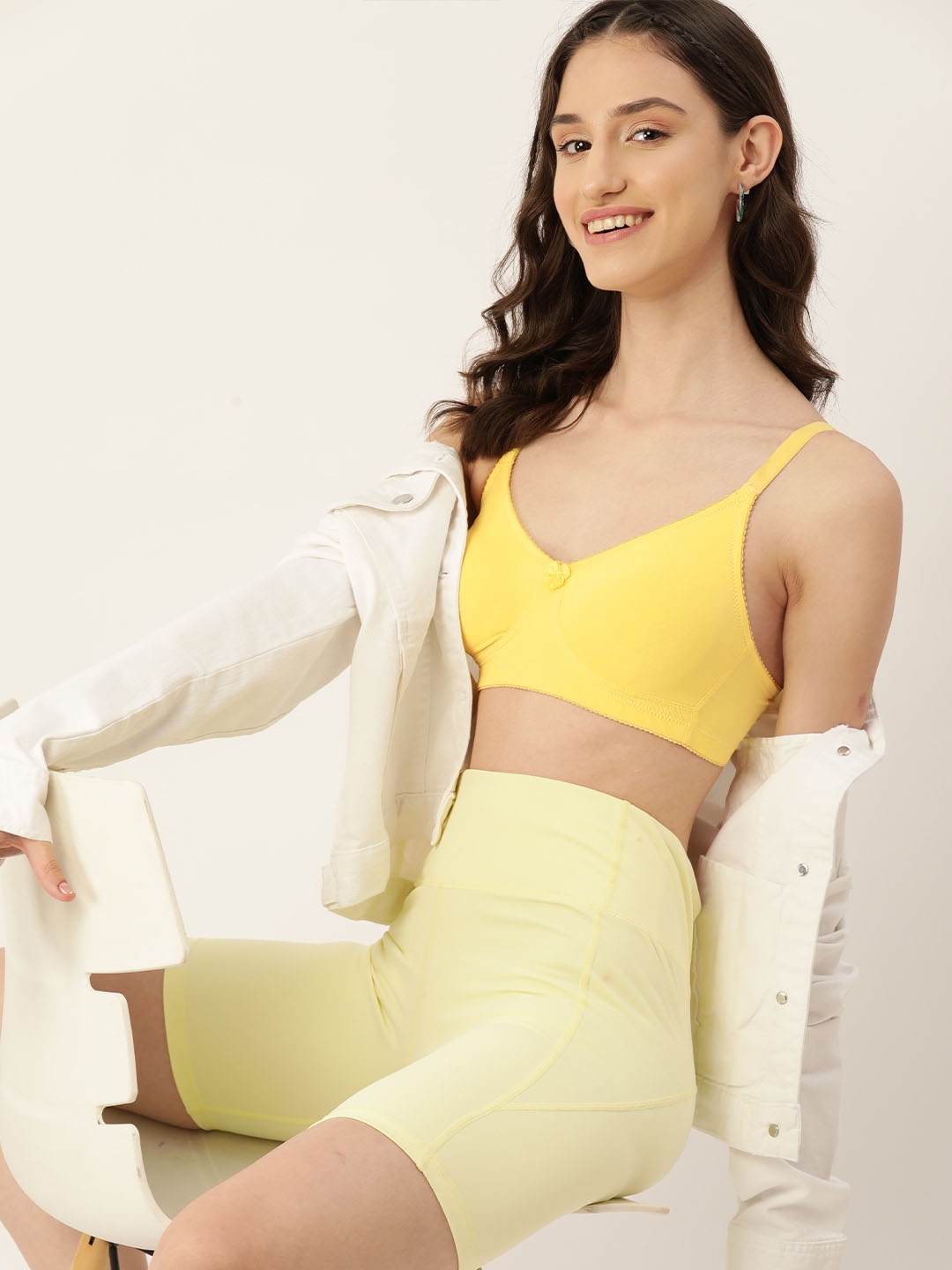 

DressBerry Medium Coverage Non-Padded T-shirt Bra, Yellow