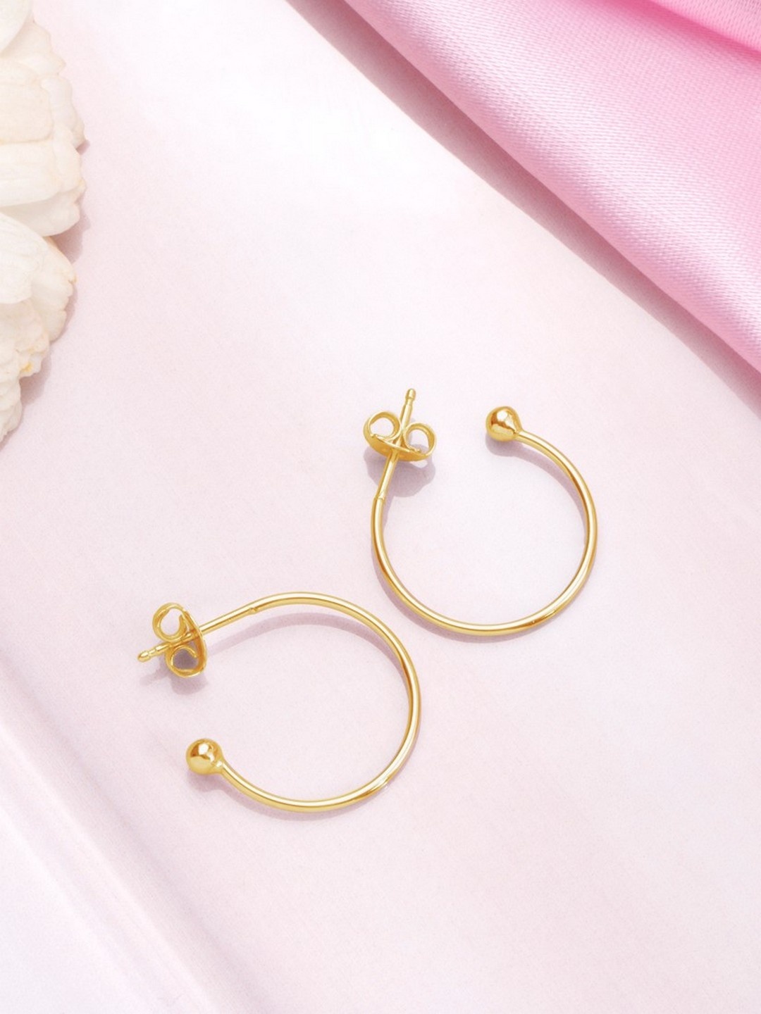 

Zavya Gold-Plated Circular Hoop Earrings