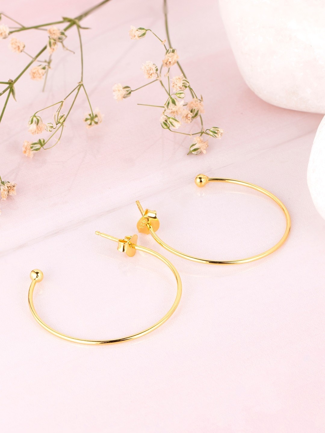

Zavya Gold-Toned Circular Half-Hoop Earrings