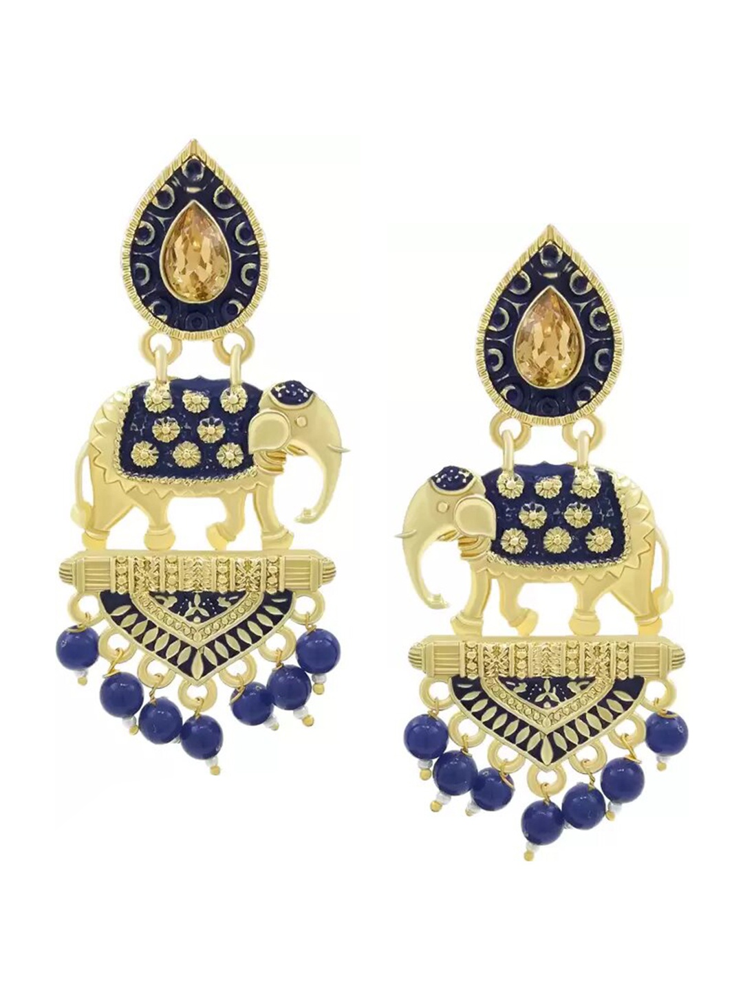 

Saizen Blue Animal Shaped Chandbalis Earrings