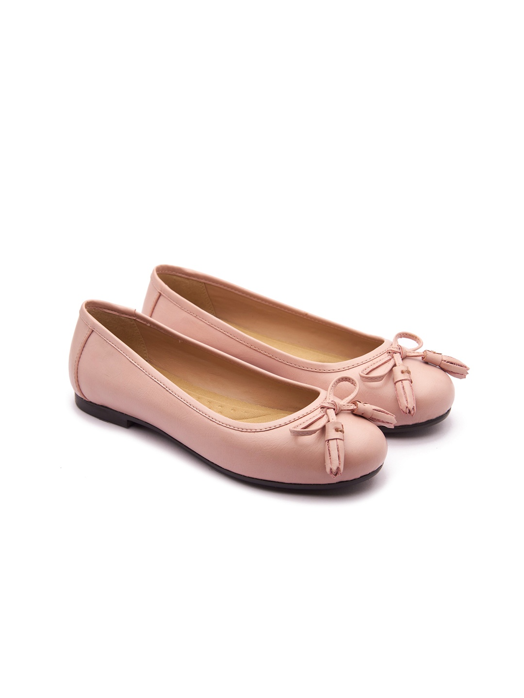 

MICHAEL ANGELO Women Peach-Coloured Ballerinas with Bows Flats