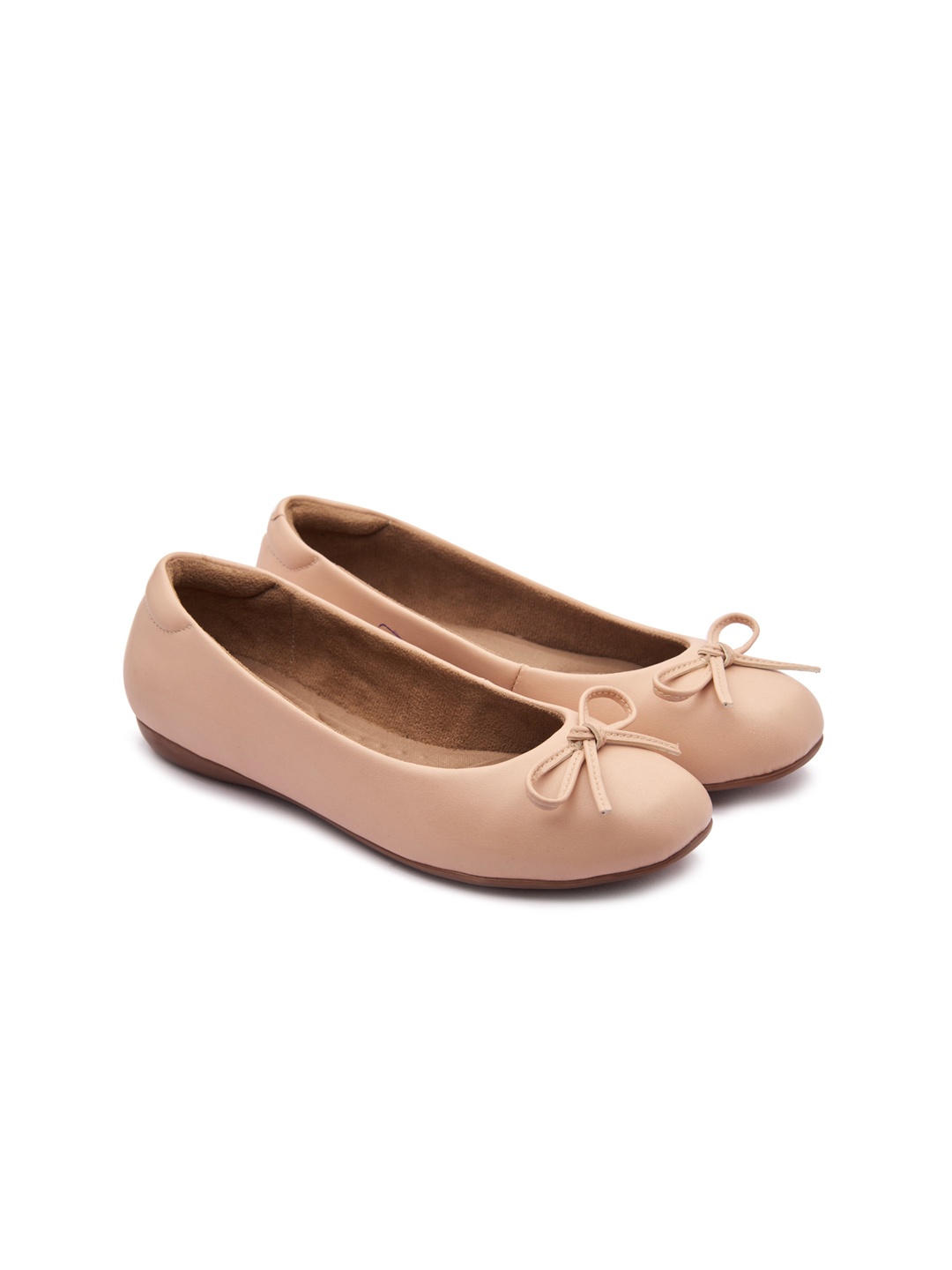 

MICHAEL ANGELO Women Nude-Coloured Ballerinas with Bows Flats
