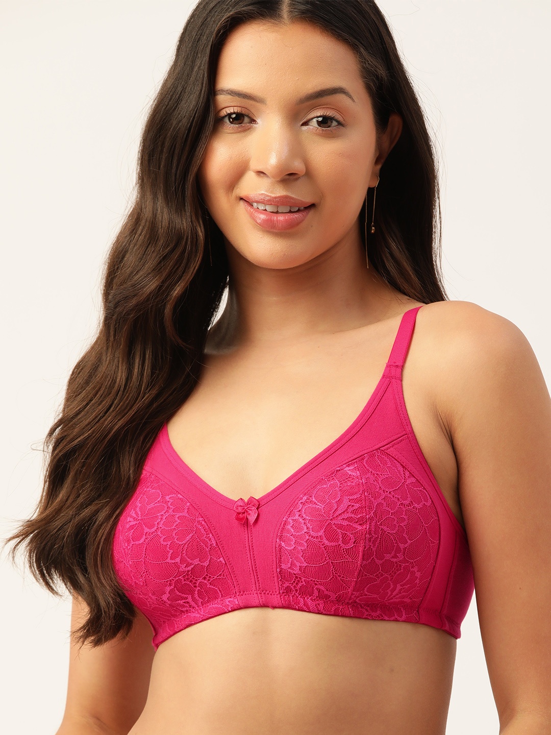 

DressBerry Floral Lace Everyday Bra, Magenta