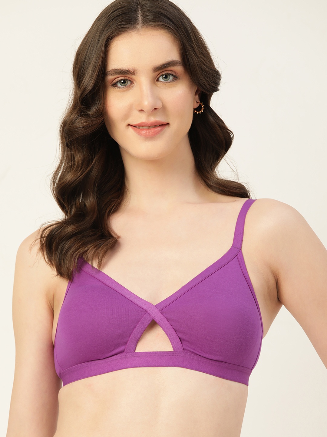

DressBerry Cut-Out Bra, Purple