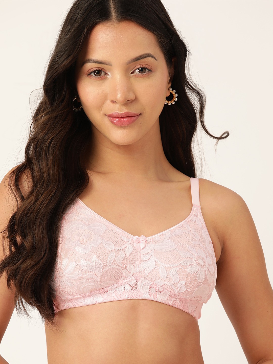 

DressBerry Floral Lace Everyday Bra, Pink