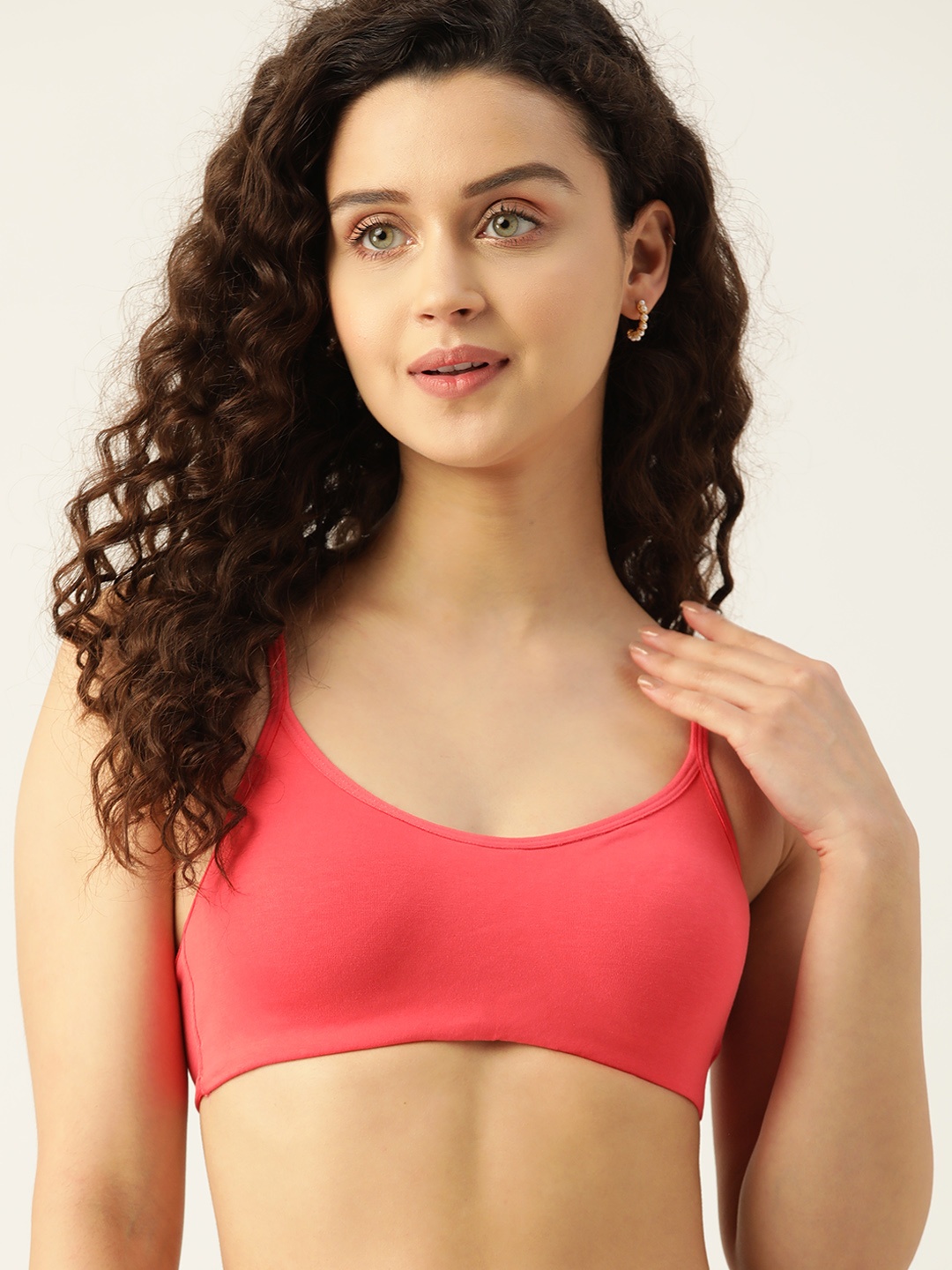 

DressBerry Knitted T-shirt Bra, Peach