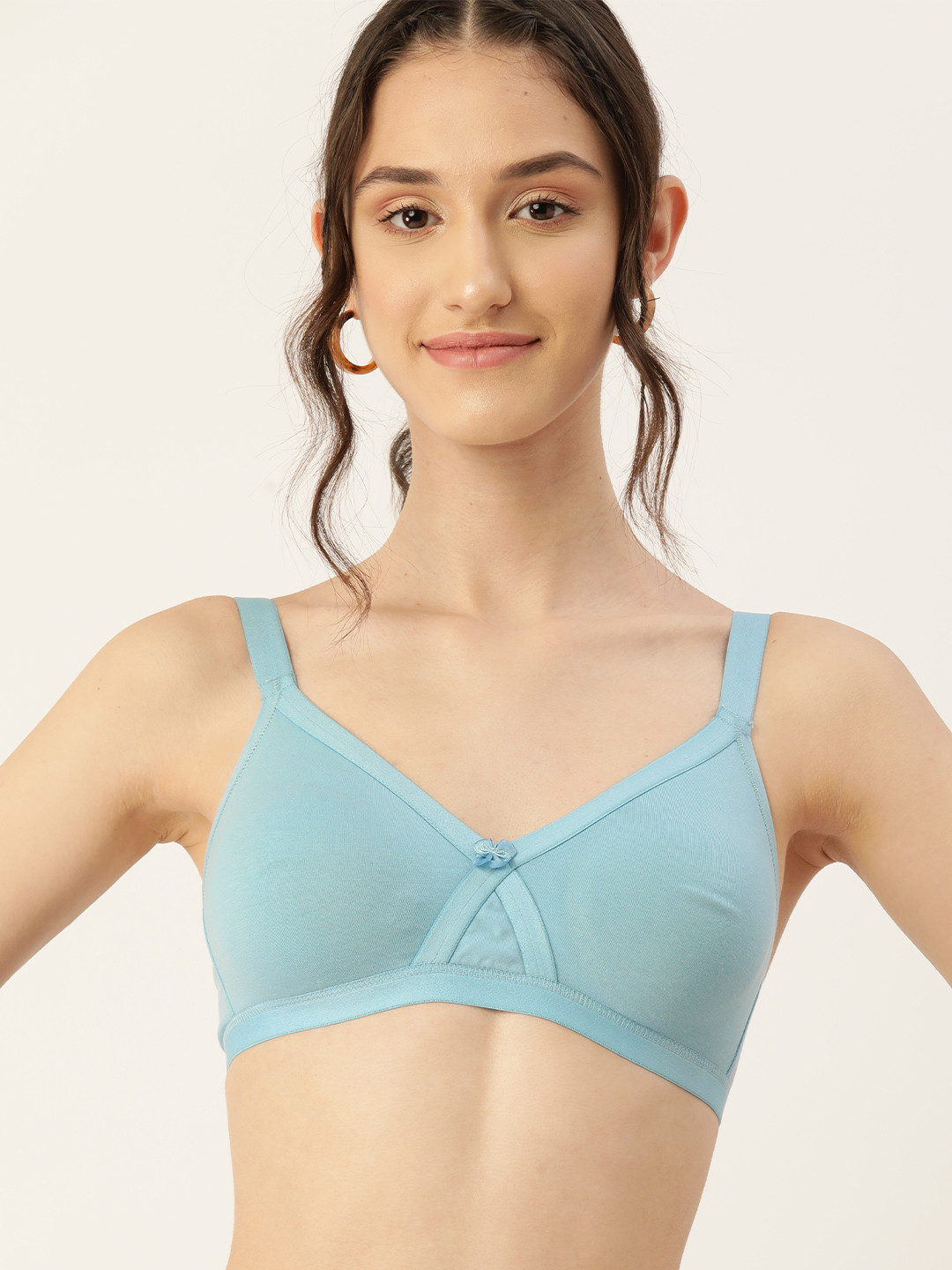 

DressBerry Medium Coverage Non-Padded T-shirt Bra, Blue