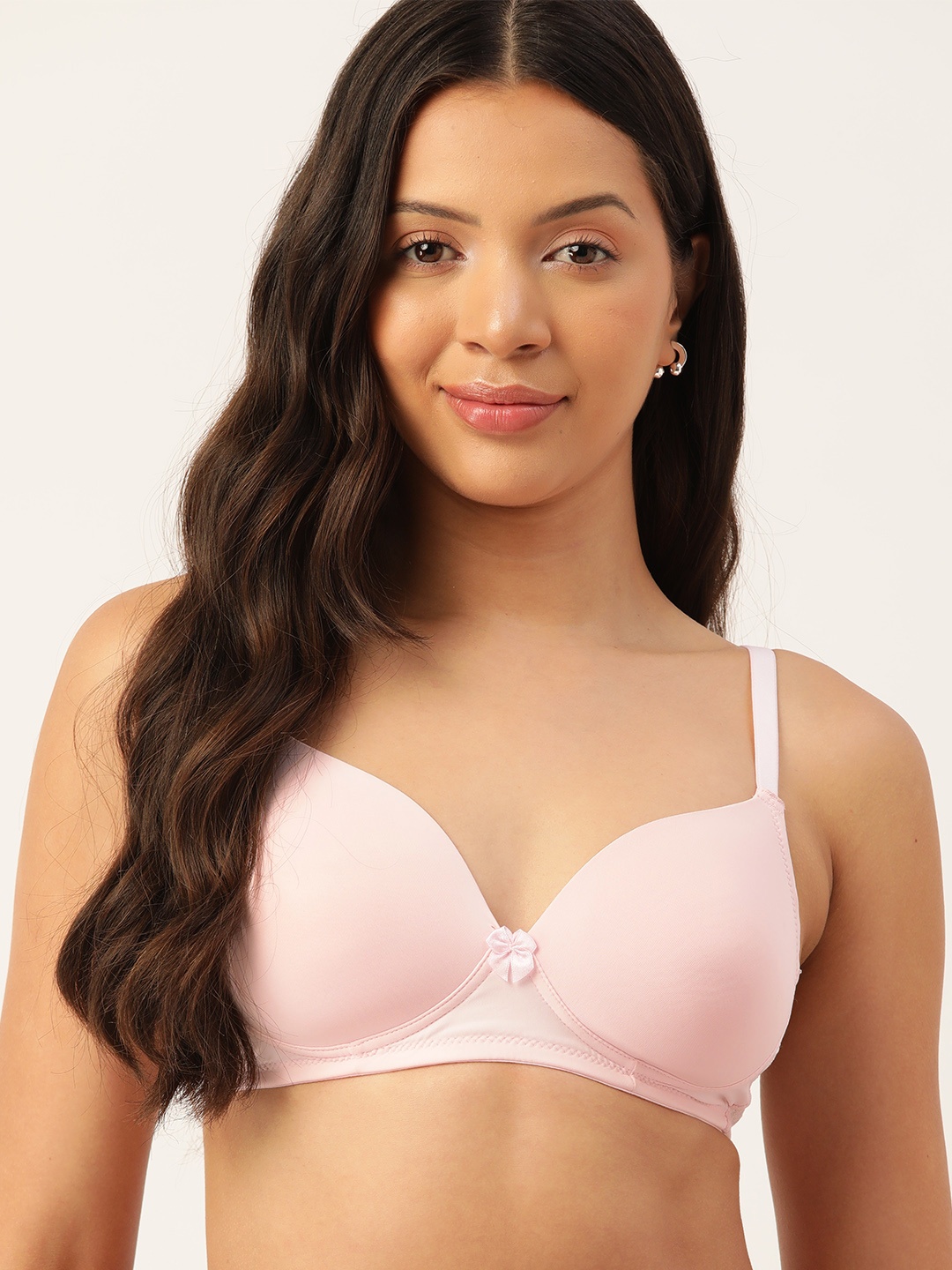 

DressBerry Solid Lightly Padded Bra, Pink