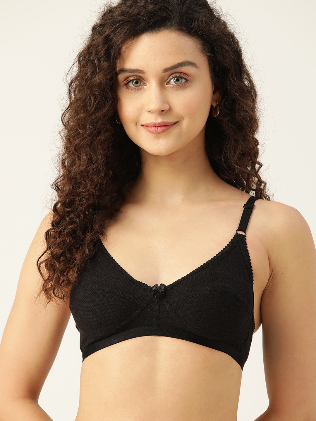 

DressBerry Textured Everyday Bra, Black