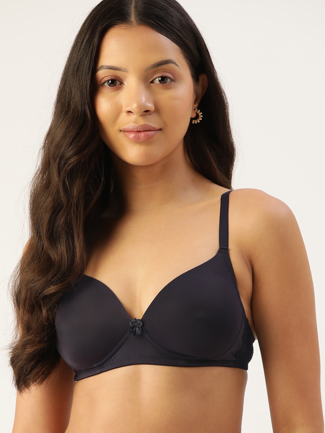 

DressBerry Lightly Padded T-Shirt Bra, Navy blue