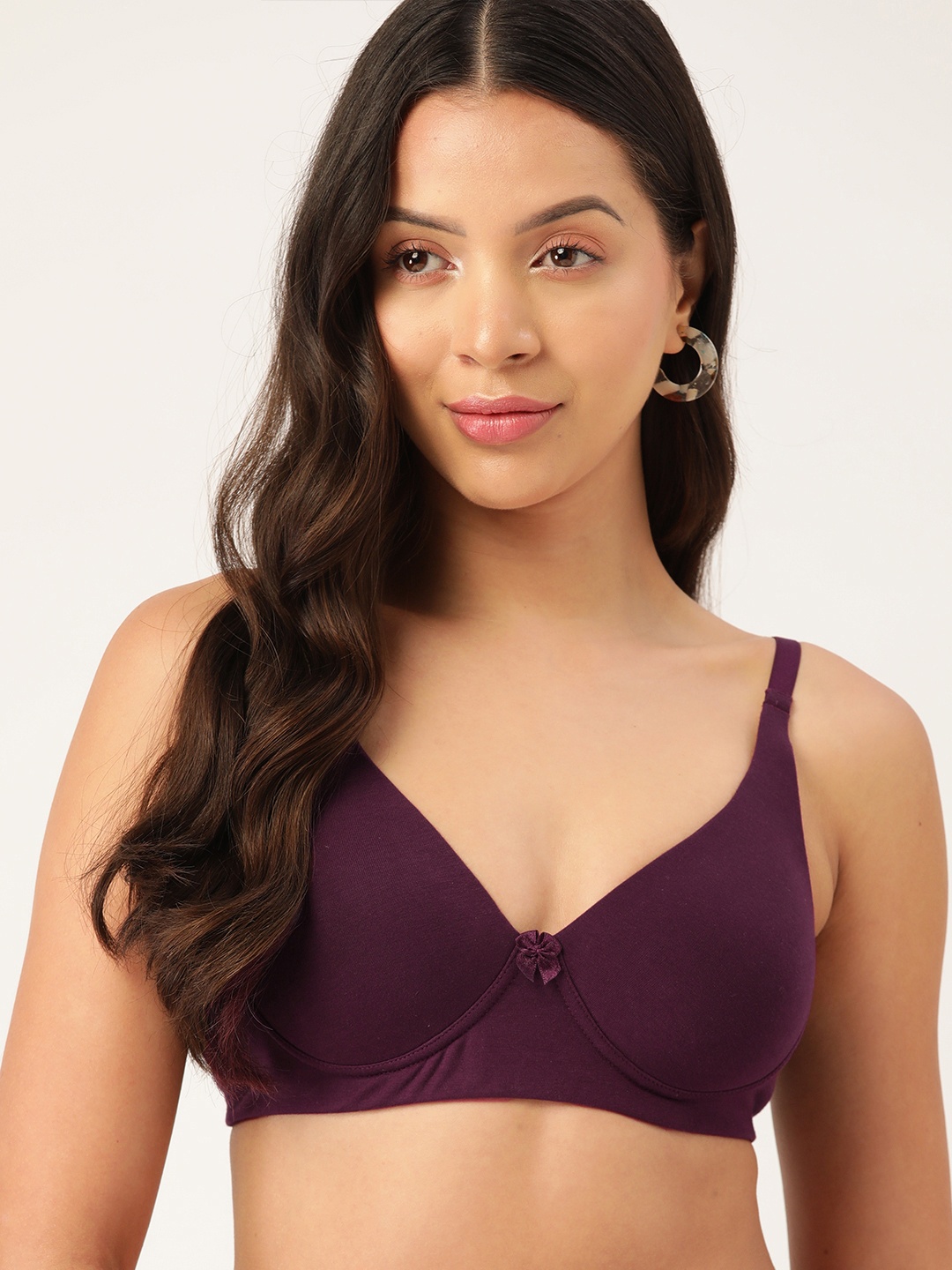 

DressBerry Lightly Padded T-shirt Bra, Burgundy