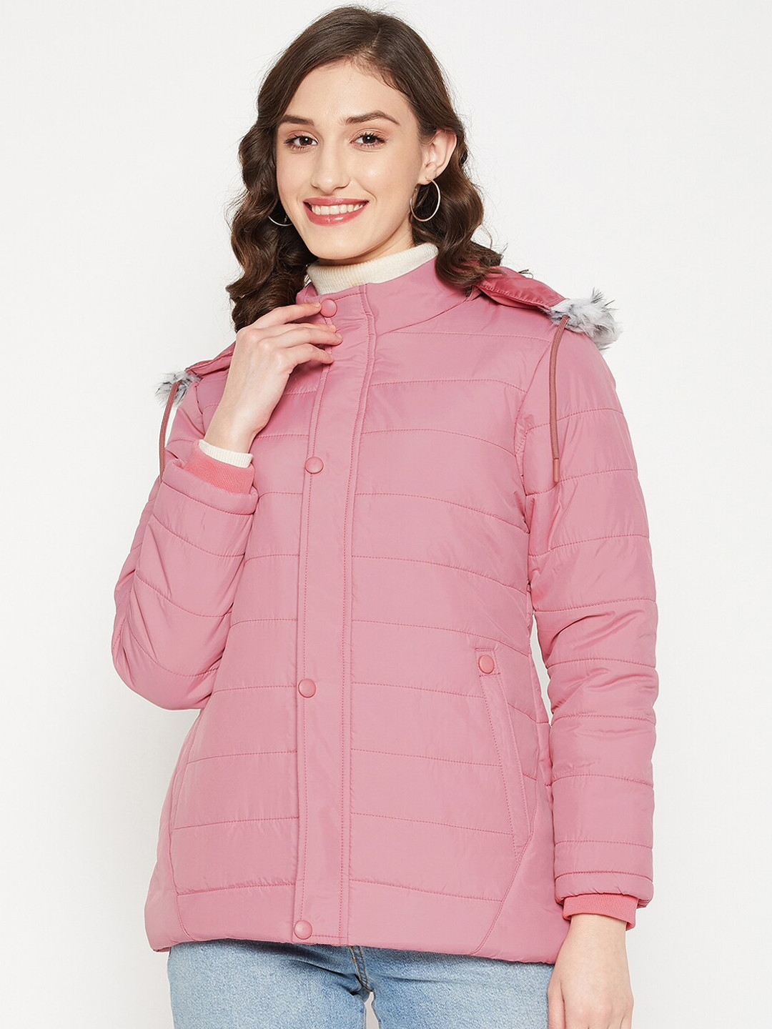

Camey Women Pink Lightweight Padded Jacket