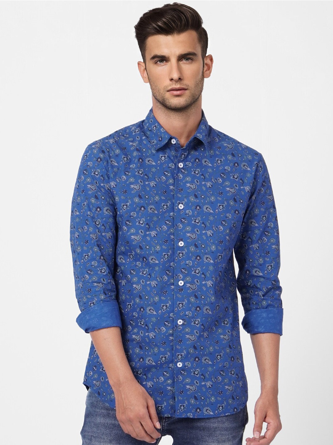 

Jack & Jones Men Conversational Printed Casual Shirt, Blue