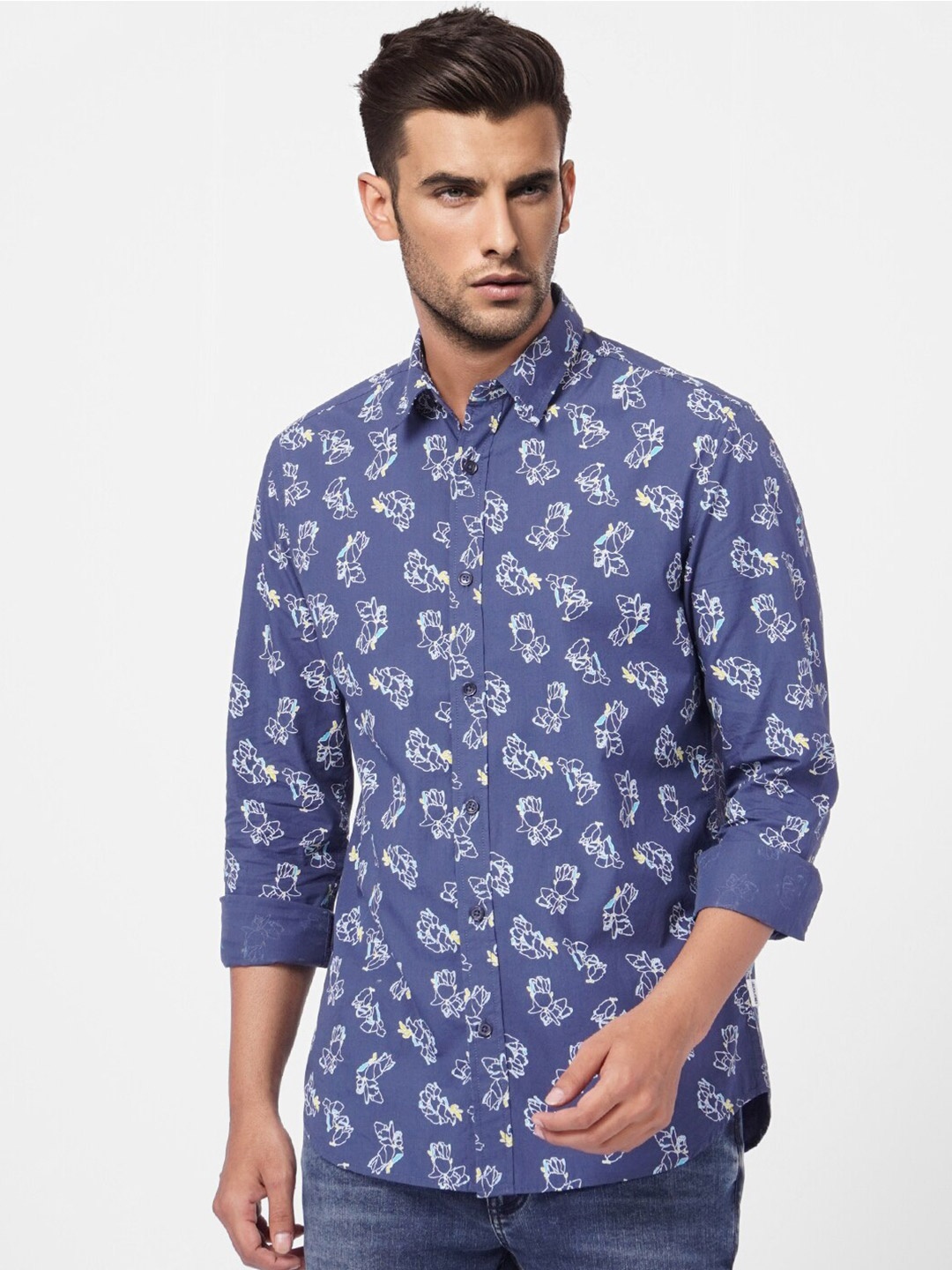 

Jack & Jones Men Printed Casual Shirt, Blue