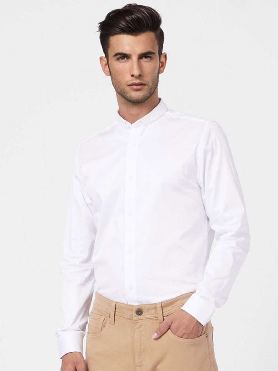 

Jack & Jones Men White Slim Fit Casual Shirt