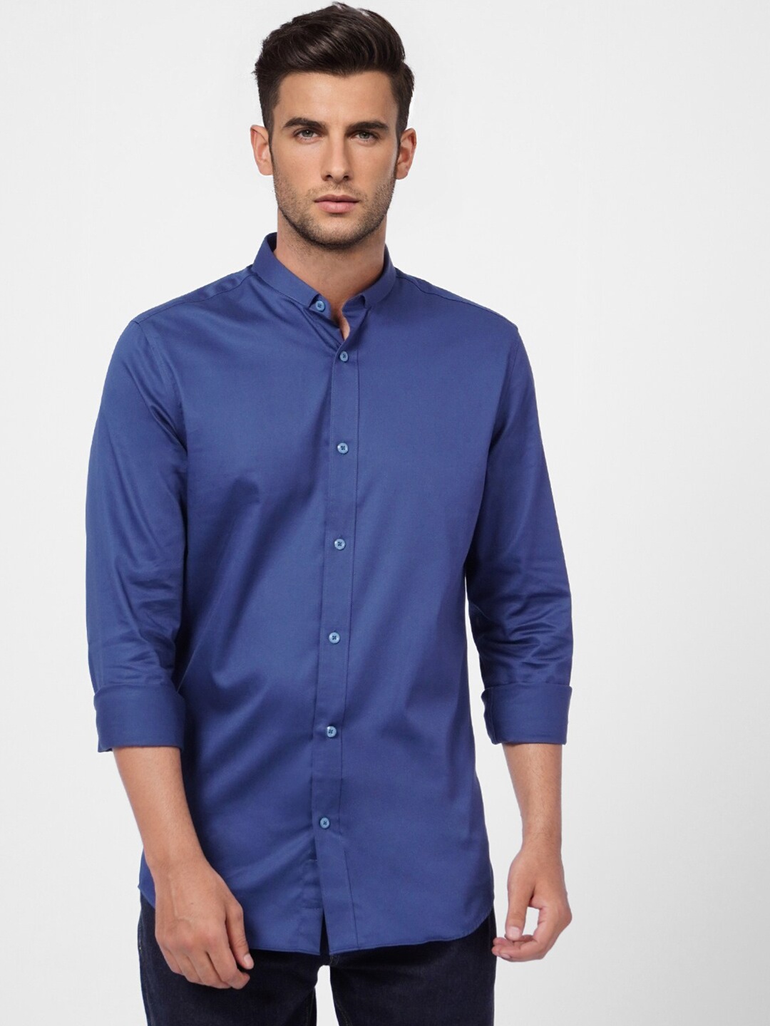 

Jack & Jones Men Blue Cotton Casual Shirt