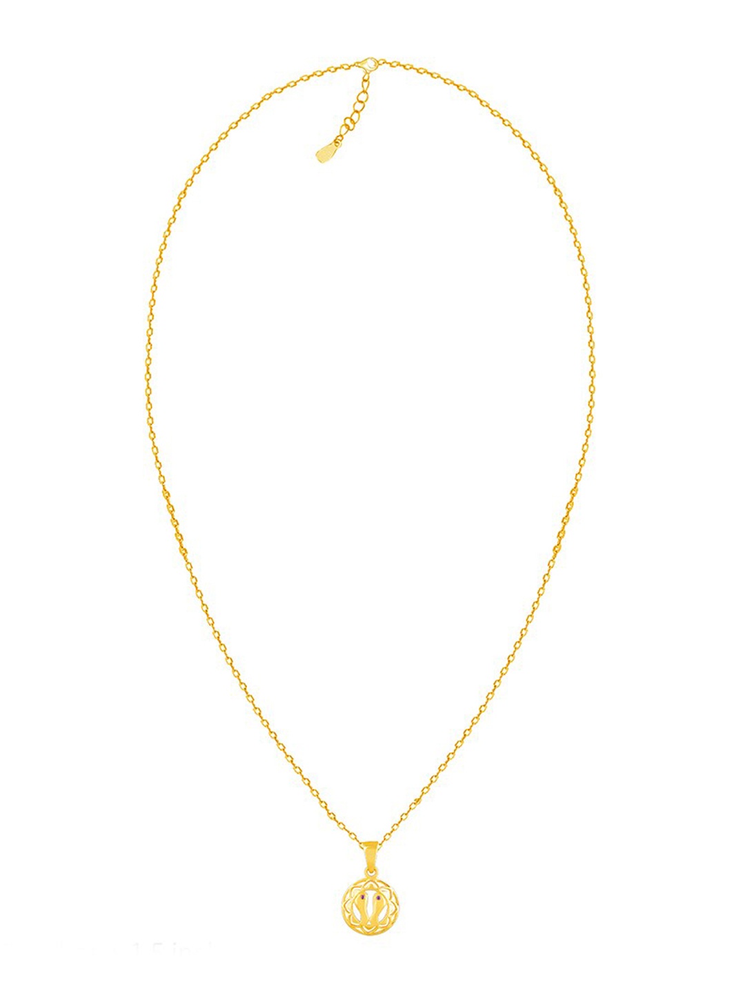 

GIVA Women 925 Sterling Silver & Purple Gold-Plated Pendant with Link Chain