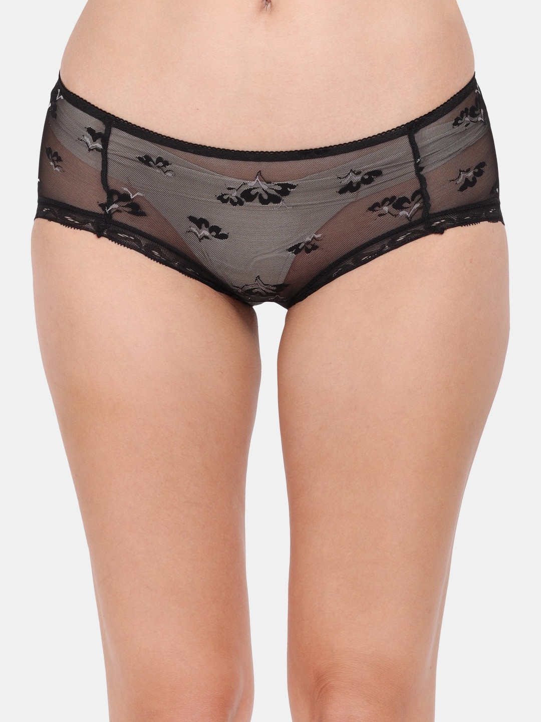 

Amour Secret Women Black Self-Design Anti Odour Hipster Briefs