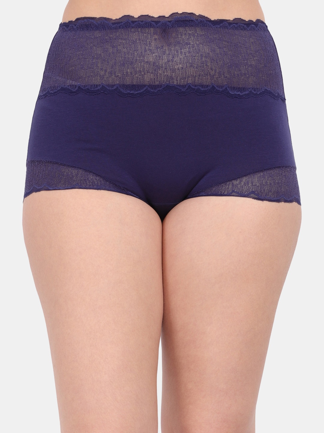 

Amour Secret Women Blue Solid Anti Odour Hipster Lace Briefs