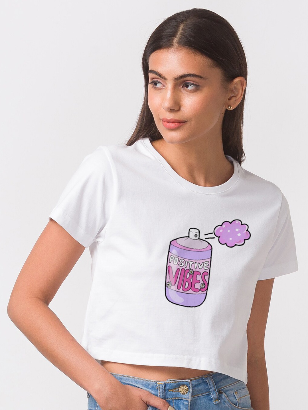 

FashionRack Women White Cotton Antimicrobial T-shirt