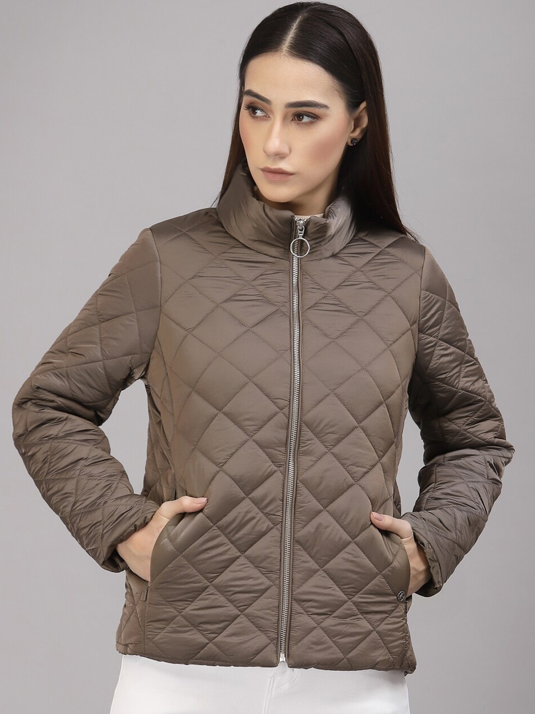 

Gipsy Women Copper-Toned Quilted Jacket