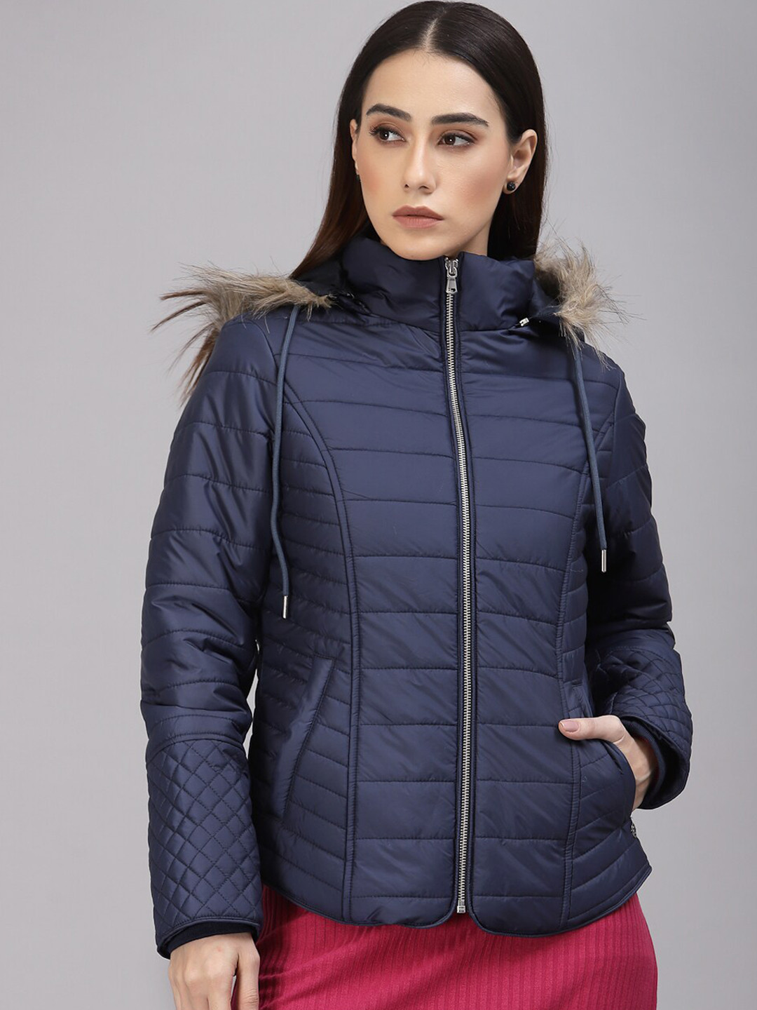 

Gipsy Women Navy Blue Parka Jacket