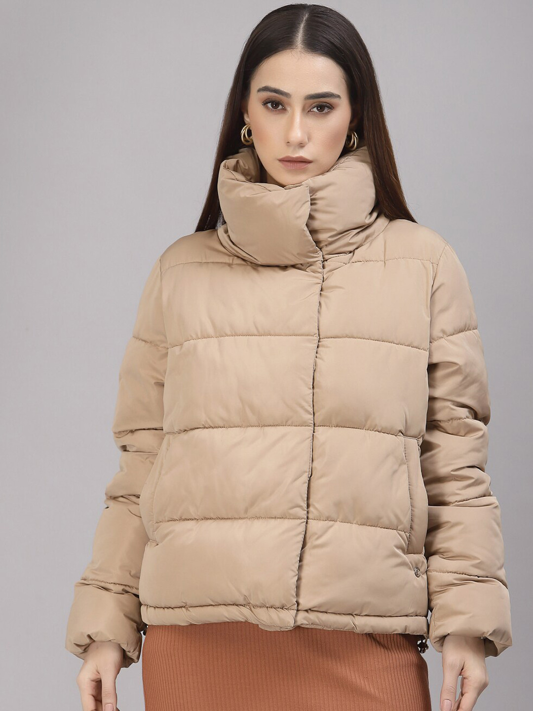 

Gipsy Women Beige Puffer Jacket