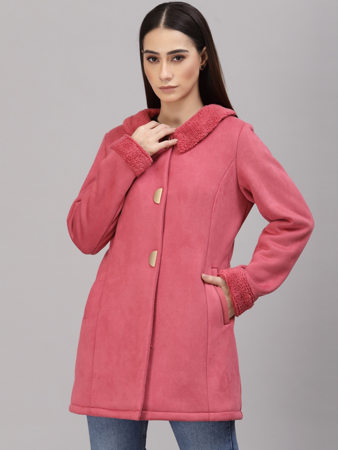 

Gipsy Women Rose Gold Longline Dry Fit Tailored Jacket