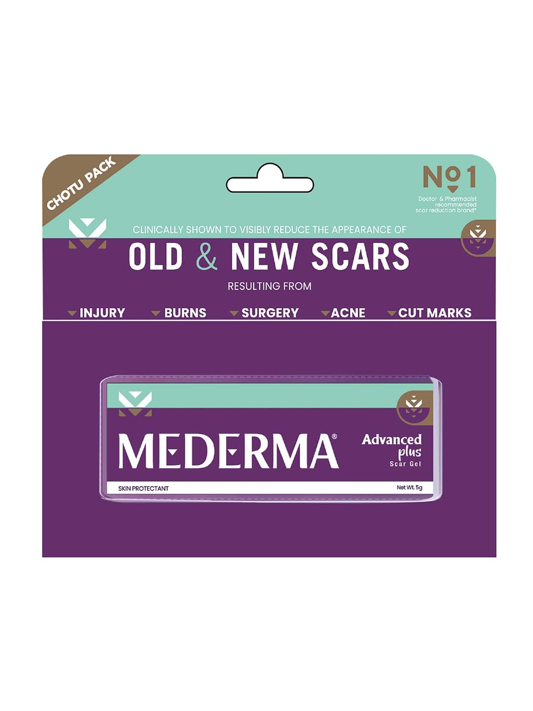 

MEDERMA Advance Plus Scar Gel Mini for Old & New Scars - 5g, Purple