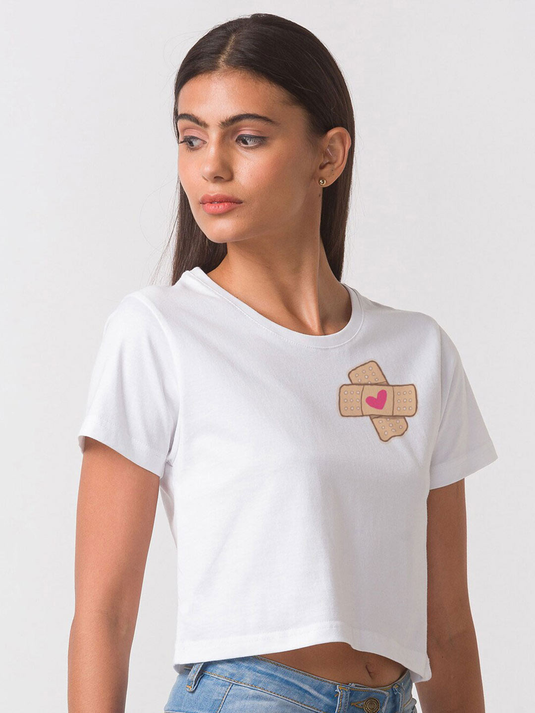 

FashionRack Women White Cotton Antimicrobial T-shirt